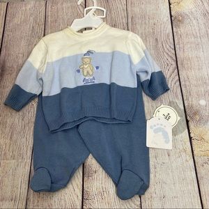 3 Piece Baby Inc Blue & Green Set - 3 month